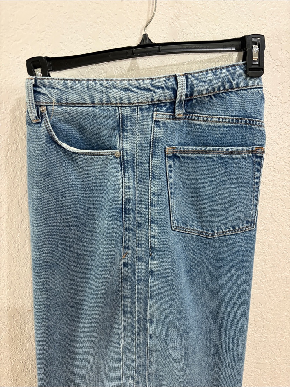 Good American,size 6/28,Women’s Paneled Wide Leg Blue Denim Jeans - Picture 10 of 17